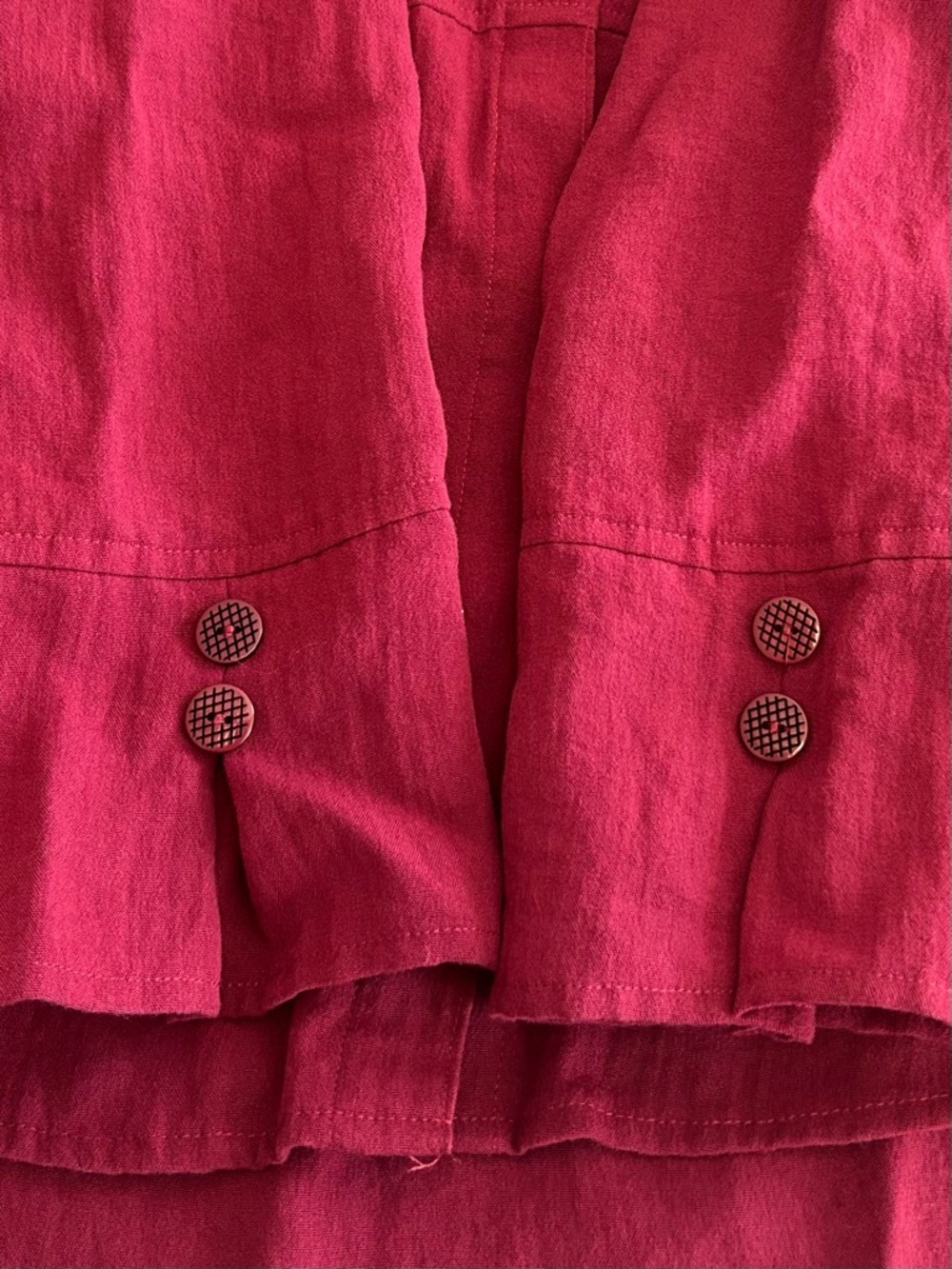 Habitat Button Down Long Sleeve Shirt Women’s SZ Medium in Burgundy‎ - Picture 3 of 6